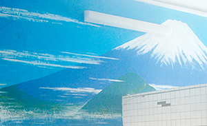 女湯から眺める富士山